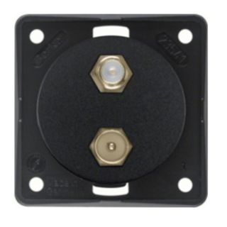 Berker Contactdoos TV + SAT Inbouw Zwart Mat