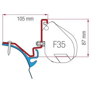 Fiamma VW T6 Kepler Kit H1-L2 >2014 F35