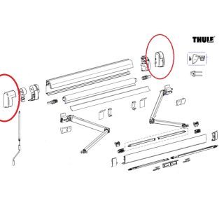 Thule Eindkap LH+RH 5200