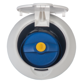 Watervulopening 40mm met Klepje Wit