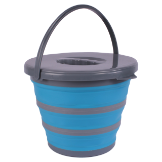 ViaMondo Emmer met Deksel Opvouwbaar Blauw 10L