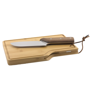 ViaMondo Snijplank met Mes Bamboe