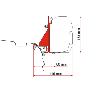 Fiamma VW T5/T6 Kit Combi Rail Bracket