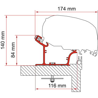 Fiamma Adria Caravan Adapter 450 >2015 F65/F80