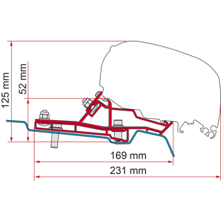 Fiamma Adapter Ford Transit Van H2L2 290cm