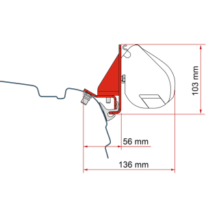 Fiamma F35 Kit VW T5/T6 Combi Rail Bracket
