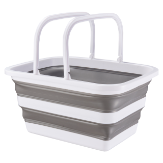 ViaMondo Mand met Hengsels Opvouwbaar Grijs/Wit 12L