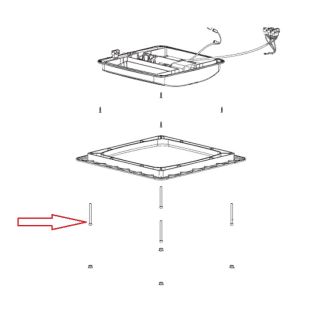 Dometic B1500/B1900 RVS schroef tbv binnenkader