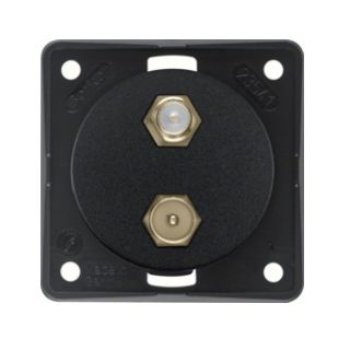 Berker Contactdoos TV + SAT Inbouw Zwart Mat