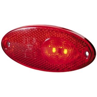 Hella Markering LED met Reflector Ovaal Opbouw Rood