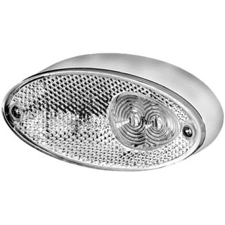 Hella Breedtelicht LED Ovaal Opbouw Wit Onderplaat Zilver