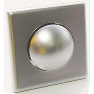 Mini Knop+Ring Vierkant Pushlock Mat Chroom 2st.