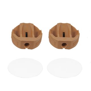 Hoekverbinder rond met afdekkap Wit