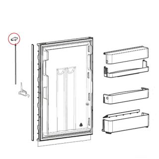 Dometic Knop Deurvergrendeling Koelkast Rechter Scharnier RM85xx
