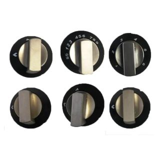 Thetford Knop Zwart/Chroom (6 stuks)