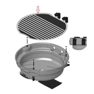 Thetford Glasplaat Spoelbak Round Black SBL30XX
