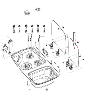 Dometic Spoelbak Combinatie Glasplaat Zwart
