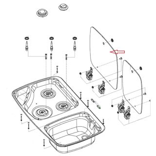 Dometic Glasdeksel Kookdeel MO 7123