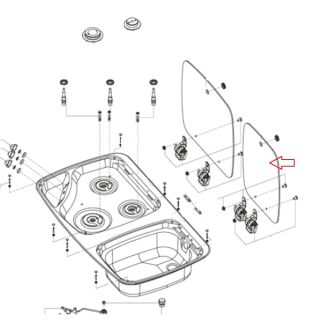 Dometic Glasplaat Spoelbak MO7103