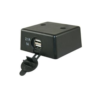 Dubbele USB stekkerdoos 2.1A /1.0A opbouw