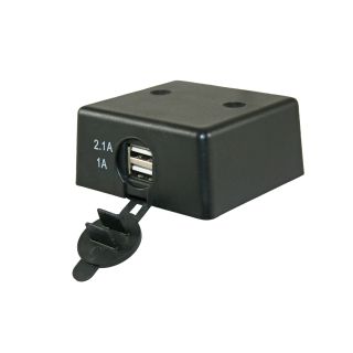 Dubbele USB stekkerdoos 2.1A /1.0A opbouw