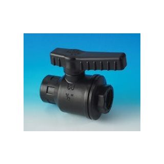 Aftapkraan zwart 30mm slangverbinding