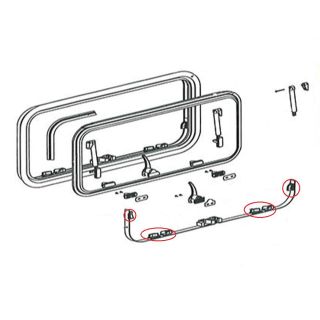 Dometic S7 Vergrendelingblok Raamuitzetter