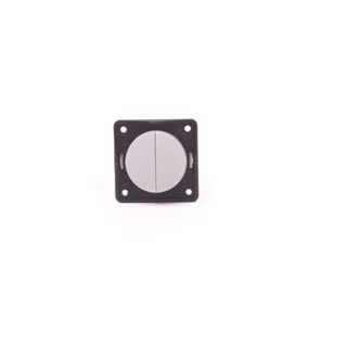Berker Serieschakelaar Flow/Pure Inbouw Grijs Hoogglans