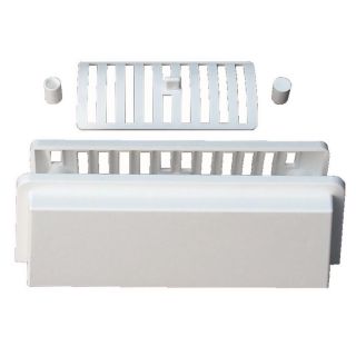 Ventilatierooster Wit inbouw 20x7.5cm 3-delig
