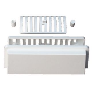 Ventilatierooster Wit inbouw 20x7.5cm 3-delig