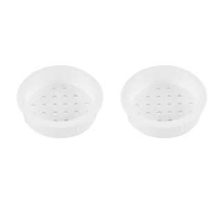 Rozet Wit 34-39mm rond inbouw à 4 st.
