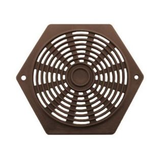 Rozet opbouw bruin 75mm zeskant