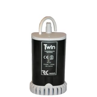 Reich Dompelpomp Twin met Ontluchting + Zeef 12V-19L