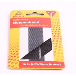 Deltafix Noppen strip 70x25mm Zwart Set 2st