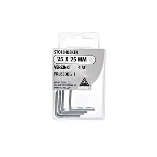 Deltafix Stoelhoeken 25x25mm Verzinkt Set 4st