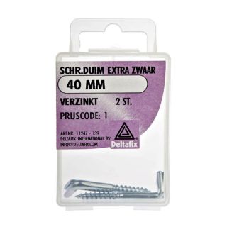 Deltafix Duimschroef Verzinkt 40mm Extra zwaar Set 2st 