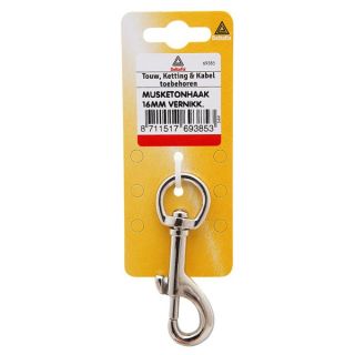 Deltafix Musketonhaak 10mm Vernikkeld 1st