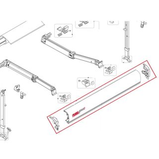 Fiamma F80S Lead Rail met Eindkappen 450 Titanium 