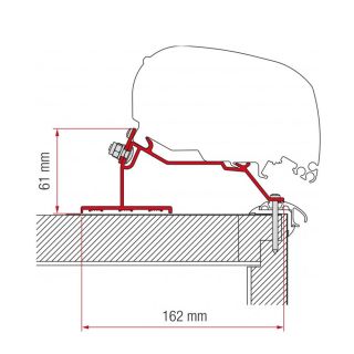 Fiamma Caravan Roof Adapter 340 F65/F80
