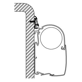 Thule Caravanrail Luxe Adapter 600