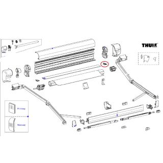 Thule Eindkap Main Housing Bottom LH+RH 8000