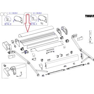 Thule Cover Housing 9200 4.00 Wit >05/2014