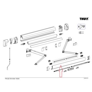 Thule Lead Rail 5200 2.60 Wit