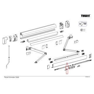 Thule Lead Rail 5200 3.50 Wit