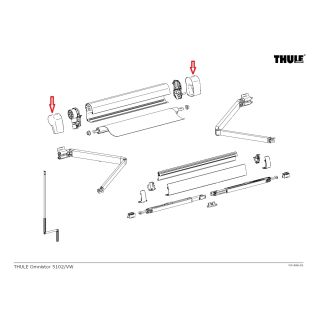 Thule Eindkap LH+RH 5200 Antraciet