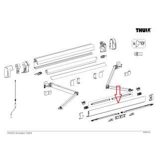 Thule Lead Rail 5200 4.00 Wit