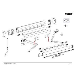 Thule Spring Support Roller Tube 5200