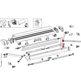 Thule 6300 Lead Rail 5.00 Wit