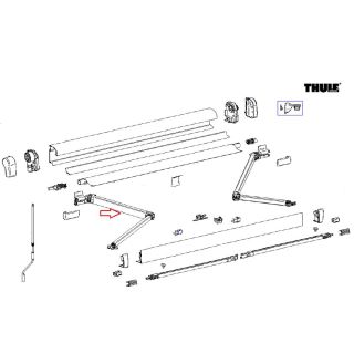Thule 4900 Scharnierarm Links 300-350