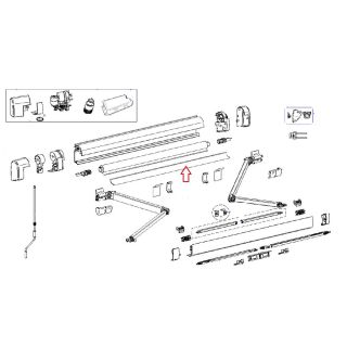 Thule Support Roller Tube Aluminium 5200 4.00
